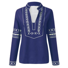 Load image into Gallery viewer, ladies tops and blouses  Vintage Women&#39;s Loose Long Sleeve National Style Print Tops Blouse