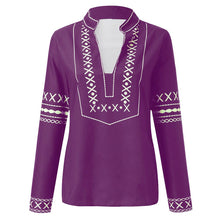 Load image into Gallery viewer, ladies tops and blouses  Vintage Women&#39;s Loose Long Sleeve National Style Print Tops Blouse