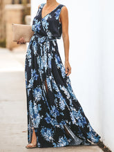 Load image into Gallery viewer, Navy Floral Sleeveless Diana Maxi Dress