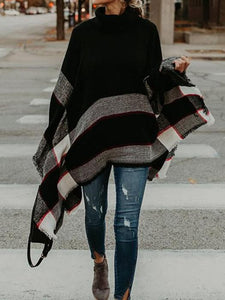 Fashion High-neck Knitting Sweater Cover-Ups Tops