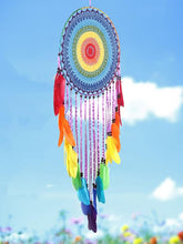 Load image into Gallery viewer, Handmade Colorful Feathers Long Dream Catcher Wall Decoration