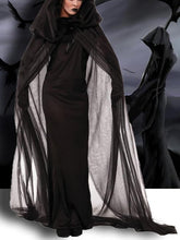 Load image into Gallery viewer, Halloween Black Witch Cosplay Dress