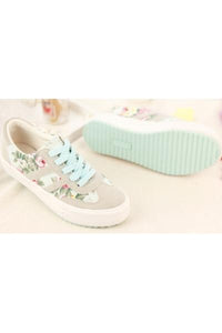 Women s Simple Preppy Style Floral Sneakers