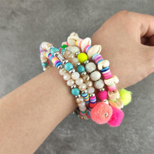 Load image into Gallery viewer, Colorful Natural Shell Beaded Bracelets