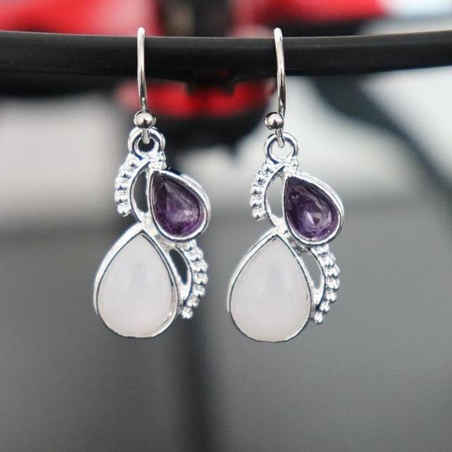 Tai Silver Pattern Drop For Women Earrings-3