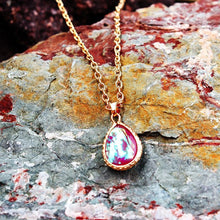 Load image into Gallery viewer, Natural Lava Gem Stone Necklace Colorful