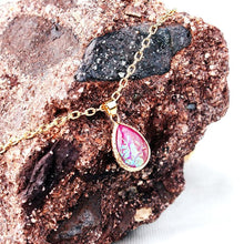 Load image into Gallery viewer, Natural Lava Gem Stone Necklace Colorful