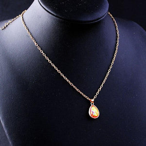 Natural Lava Gem Stone Necklace Colorful