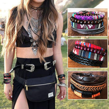 Load image into Gallery viewer, Vintage Multilayer Leather Handmade Rope Braided Bracelet