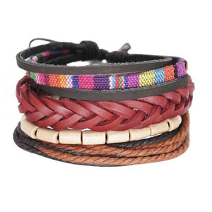 Vintage Multilayer Leather Handmade Rope Braided Bracelet