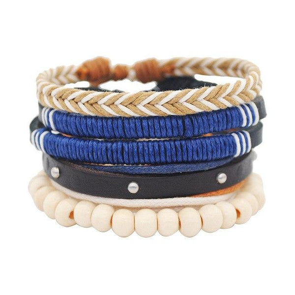 Vintage Multilayer Leather Handmade Rope Braided Bracelet