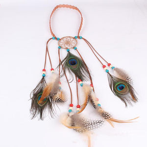 Bohemian Hippie Headband Dream Catcher Feather Headdress Accessories