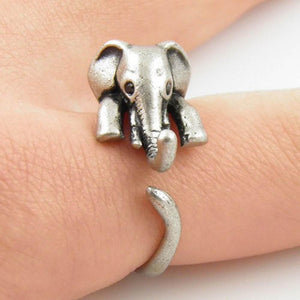 Vintage Boho Chic Mid Finger Elephant Ring