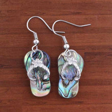 Load image into Gallery viewer, Kraft-beads Unique Silver Plated Slipper Shape Abalone Shell Earrings For Women Fashion Jewelry