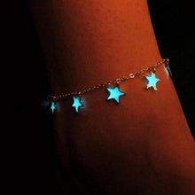 Load image into Gallery viewer, Luminous Ladies Beach Winds Blue Pentagon Star Anklet