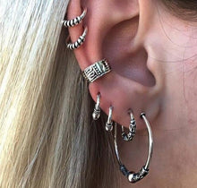 Load image into Gallery viewer, Bohemian Style Color Earring Set Punk Style Vintage Hoop Earrings Ear Clip For Women 7 Pcs Set