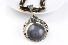 Load image into Gallery viewer, Female Vintage Choker Natural Stone Pendants Necklaces Big Boho Necklaces Ethnic Bohemian Jewelry Statement Bijoux Femme Mujer