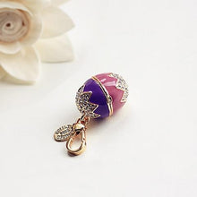 Load image into Gallery viewer, Easter Egg Bunny Charm Women Handbag Zipper Key Chains Moves Pendant For Girl Necklace Jewelry