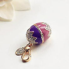 Load image into Gallery viewer, Easter Egg Bunny Charm Women Handbag Zipper Key Chains Moves Pendant For Girl Necklace Jewelry