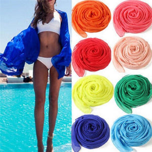 Seven Colors Sexy beach cover up sarong summer bikini cover-ups wrap pareo beach dress skirts towel