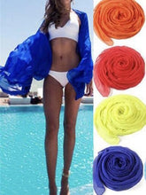 Load image into Gallery viewer, Seven Colors Sexy beach cover up sarong summer bikini cover-ups wrap pareo beach dress skirts towel