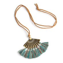 Load image into Gallery viewer, Bohemian Pendant Long Faux Suede Chain Tassel Necklace