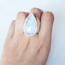 Load image into Gallery viewer, Moonstone Vintage Water Drop White Stone Female Fashion Ring