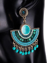 Load image into Gallery viewer, Elegant Bohemian Tassel Beads dangle Earrings Vintage Jewelry