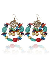 Load image into Gallery viewer, Big Circle Multicolor Boho Beads Drop Earrings Bohemia Jewelry