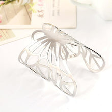 Load image into Gallery viewer, Metal Plated Hollow Butterfly Bangle Bracelet