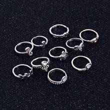 Load image into Gallery viewer, 10 Pcs Set Boho Vintage Cute Turtle Rings Bohemian Jewelry