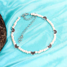 Load image into Gallery viewer, Bohemia Beads Vintage Leather Rope Leg Anklet Moon Sun Charm Beach Jewelry