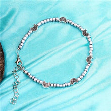 Load image into Gallery viewer, Bohemia Beads Vintage Leather Rope Leg Anklet Moon Sun Charm Beach Jewelry