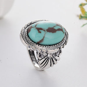 Rings for Women Vintage Jewelry Antique Silver Color