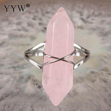 Load image into Gallery viewer, Natural Gem Stone Finger Adjustable Ring Boho Jewelry