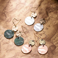 Load image into Gallery viewer, Simple Style Retro Round Drop Ethnic Pendant Fashion Coin Dangle Earring