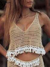 Load image into Gallery viewer, In-X Sexy hollow out beach dress shell cover-ups Crochet cover up Cotton