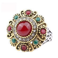 Load image into Gallery viewer, Unique Vintage Wedding Turkey Crystal Jewelry Rhinestone Ring