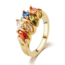 Load image into Gallery viewer, Colorful Zircon Crystal party Rings