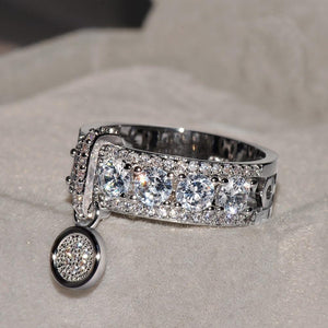 Fashion Jewelry Luxury White Zircon Engagement Ring
