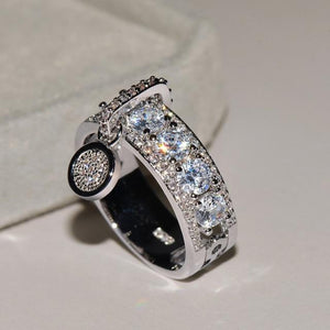 Fashion Jewelry Luxury White Zircon Engagement Ring