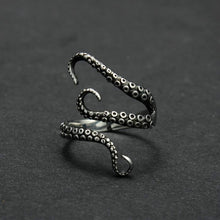 Load image into Gallery viewer, Adjustable Punk Octopus Catch Ring Opening Rings