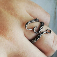 Load image into Gallery viewer, Adjustable Punk Octopus Catch Ring Opening Rings