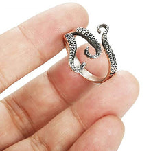 Load image into Gallery viewer, Adjustable Punk Octopus Catch Ring Opening Rings