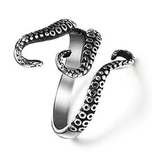 Load image into Gallery viewer, Adjustable Punk Octopus Catch Ring Opening Rings