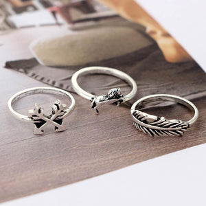 12PC Set Women Punk Vintage Finger Knuckle Rings