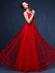 Lace Split-joint Sleevelss Evening Dress