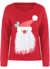 Load image into Gallery viewer, Fashion Round Neck Father Christmas Patterned Thicken Sweatshirt