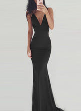 Load image into Gallery viewer, Women s Elegant V Neck Sleeveless Backless Maxi Prom Dress
