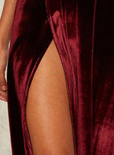Load image into Gallery viewer, Women s Loose Sleeveless V Neck Backless Velvet Prom Evening Dress